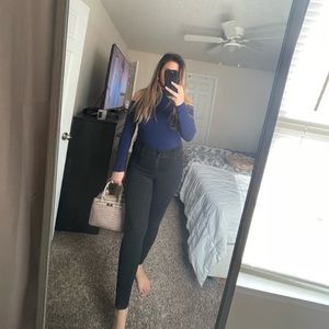 •EXPRESS• Cold Shoulder Super Soft Long Sleeve Collection Mock Neck -Bright Navy